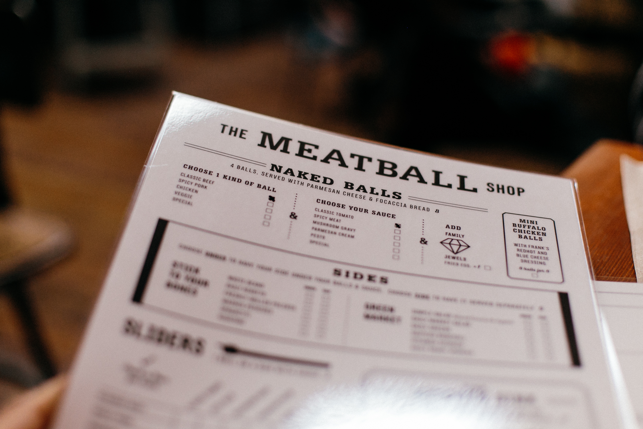 williamsburg meat ball shop menu